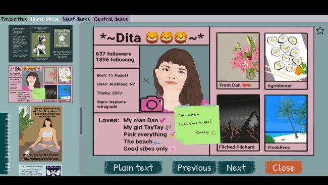 Screenshot of the game A case of fraud