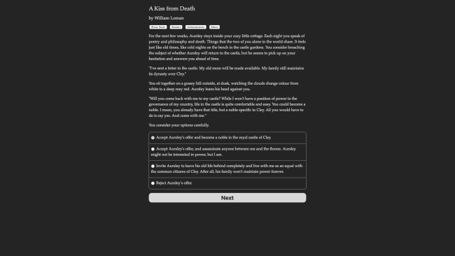 Screenshot of the game Kiss of Death