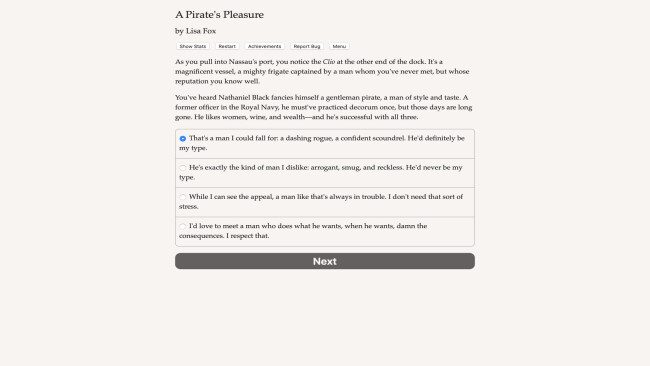 Captura de pantalla del juego A Pirate's Pleasure