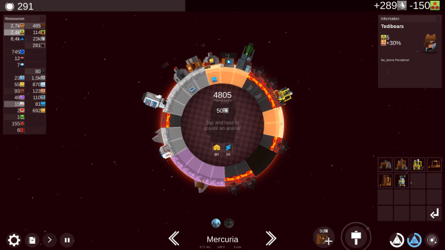 Screenshot of the game A Planet of Mine
