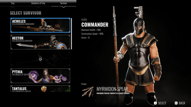 Achilles: Survivor game screenshot