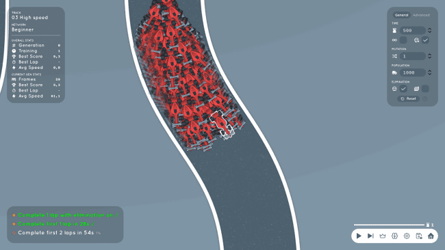 AI learns to power the game Screenshot