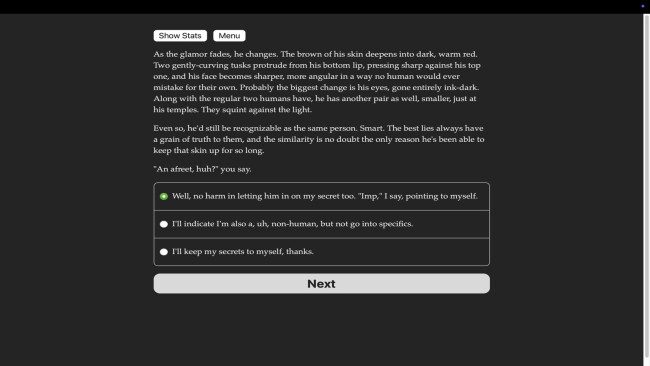 Screenshot of the game An Imp and an Impostor