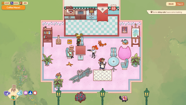 Captura de pantalla del juego Cat Cafe Manager