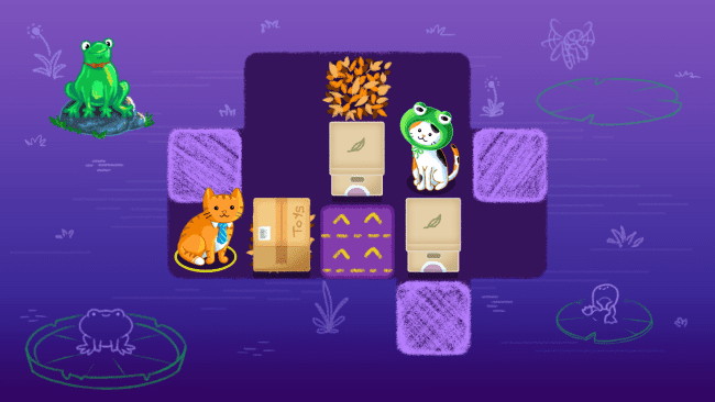 Captura de pantalla del juego Cats Love Boxes