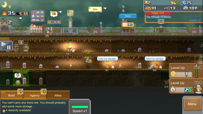 Captura de pantalla del juego Cavern Adventurers