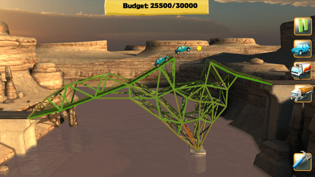 Captura de tela do jogo Bridge Constructor