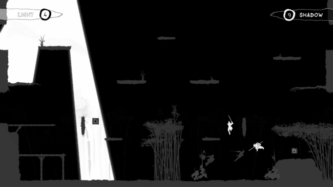 Bushido oyununun siyah beyaz ekran görüntüsü