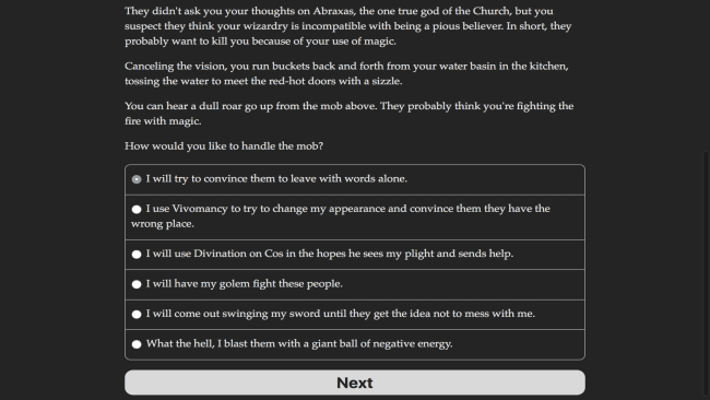 Captura de pantalla del juego Choice Of Magics