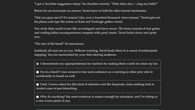 Captura de pantalla del juego Cat's Choice