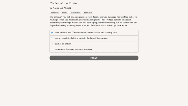 Captura de pantalla de PC de Pirate's Choice