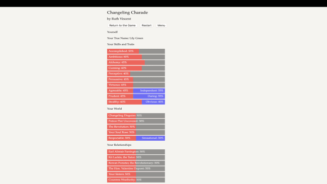 Changeling Charade game screenshot