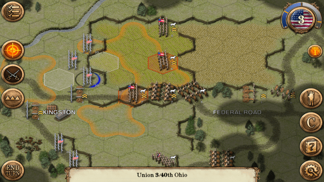 Screenshot of the Chickamauga Battles game