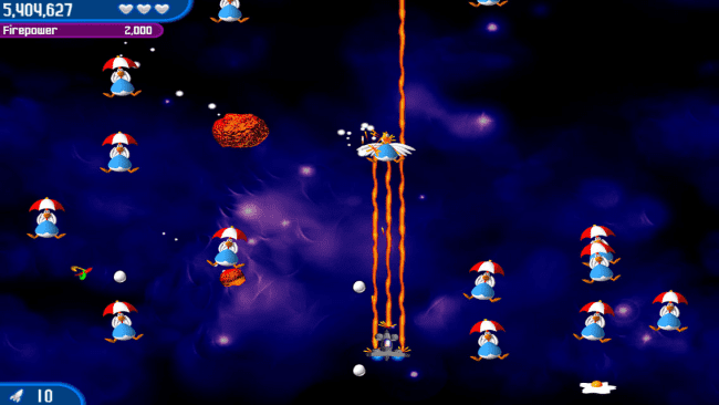 Chicken Invaders game screenshot