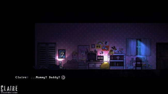 Screenshot of Claire's game