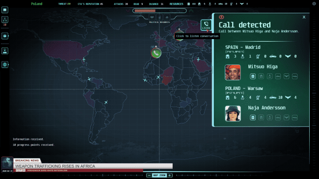 Captura de pantalla para PC de la Agencia Antiterrorista