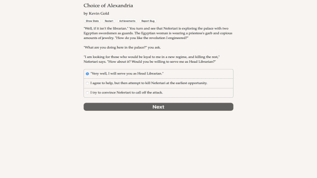 Captura de tela do jogo Eleição de Alexandria