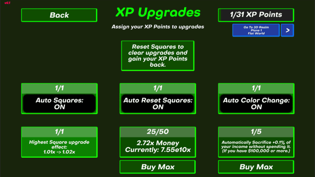 CompactO - Screenshot of idle game