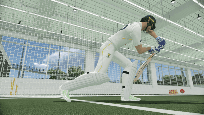 Screenshot of cricket game