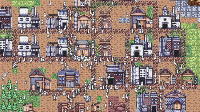 Screenshot of the crowded Blue Dot game