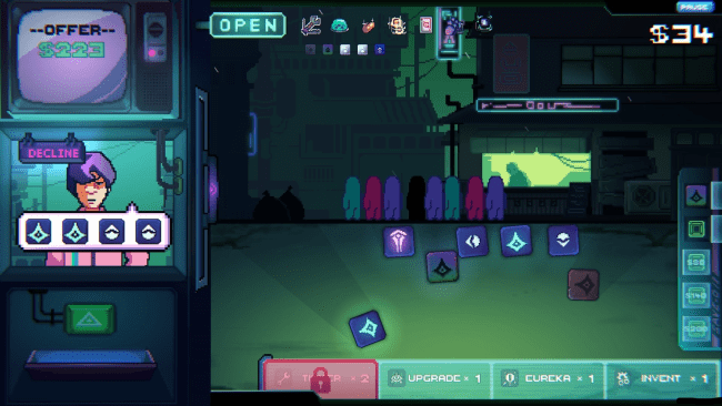 Screenshot of cubic coin game