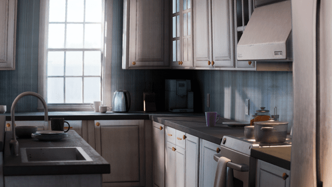 Screenshot of the Cursed House game