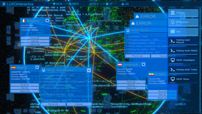 Cyber ​​Attack game screenshot