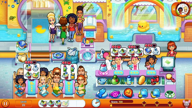 Delicious: captura de pantalla del juego Mamás contra Papás