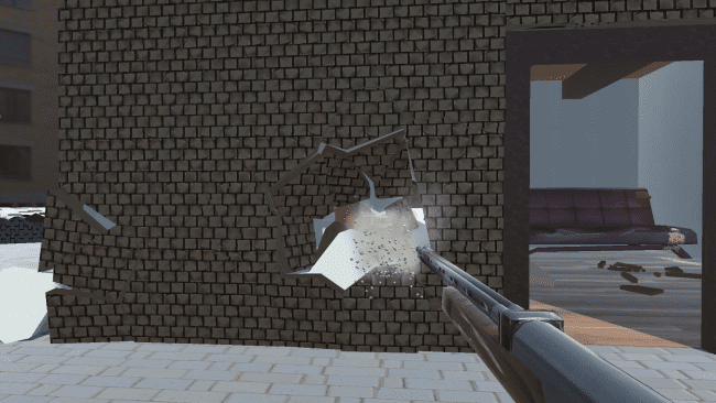 Captura de pantalla del juego del simulador de destrucción