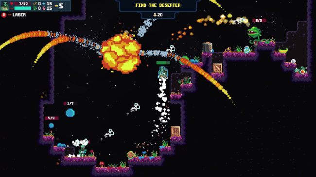 DIG: captura de pantalla del juego Deep In Galaxies