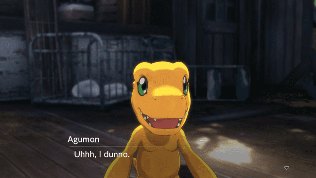 Captura de pantalla del juego Digimon Survive