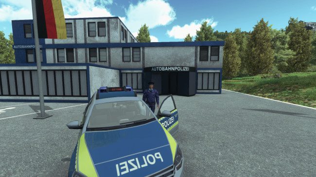 Captura de pantalla del juego del simulador de policía de carreteras