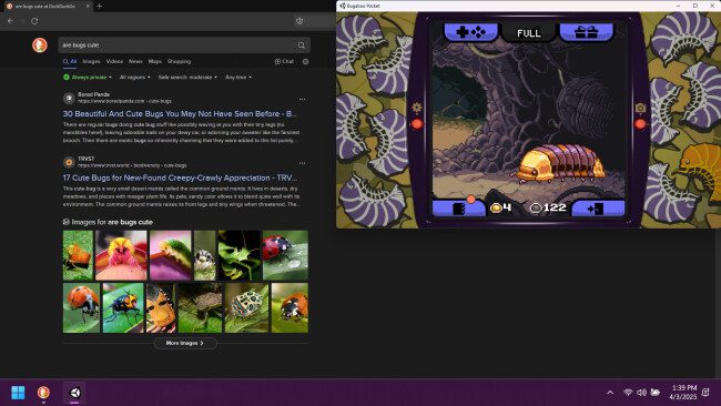 Captura de tela do jogo Bugaboo Pocket