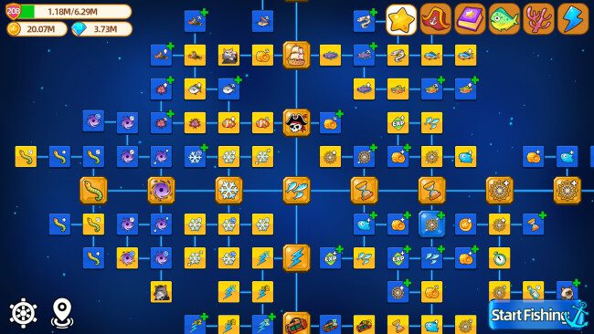 Captura de tela do jogo Captain Whiskers: Incremental Seas