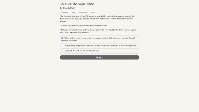 Arquivos: Captura de tela do jogo Aegis Project