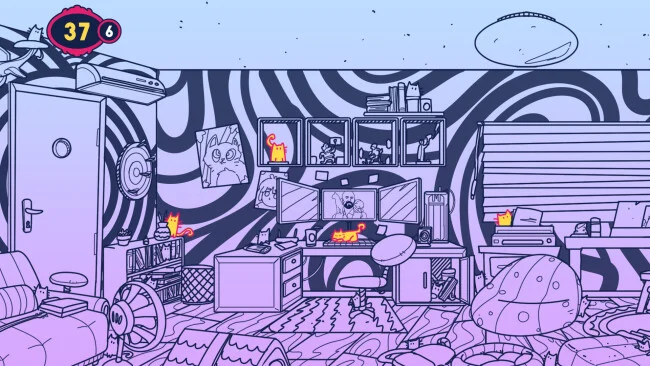 Capture d'écran de Un bâtiment plein de chats pour PC