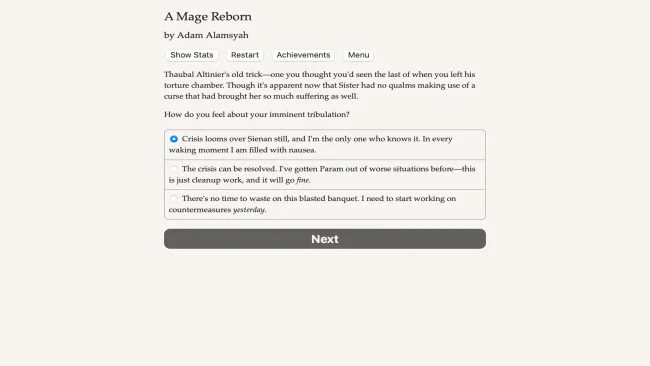 Bir Mage Reborn oyununun ekran görüntüsü