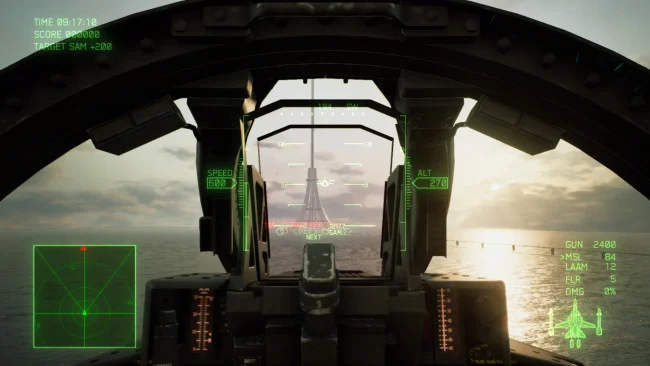 Captura de tela do jogo ACE COMBAT: SKIES UNKNOWN