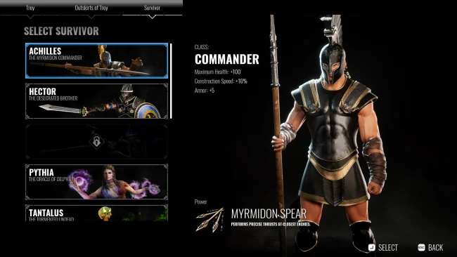 Achilles: Survivor oyunu ekran görüntüleri