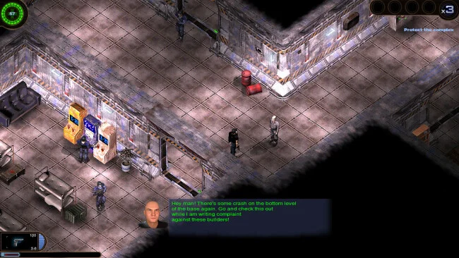 Captura de pantalla de PC con conscripción de Alien Shooter