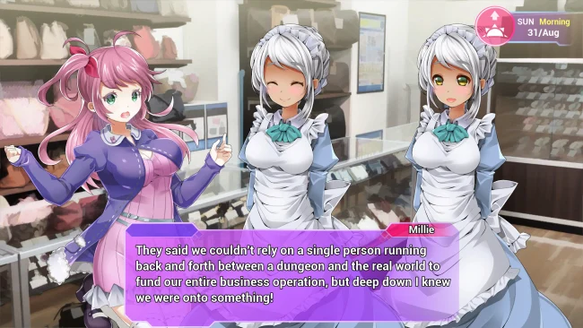 Captura de tela do jogo de Alluna e Brie