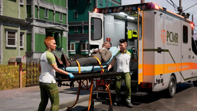 Ambulance Life - Une capture d'écran du jeu de simulation paramédicale