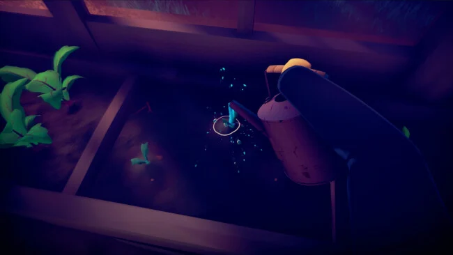 Captura de tela do jogo entre árvores