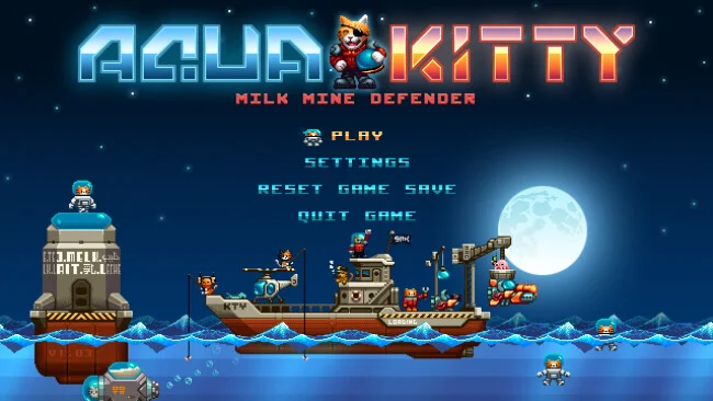 Aqua Kitty - Milk Mine Defender Game Screenshot