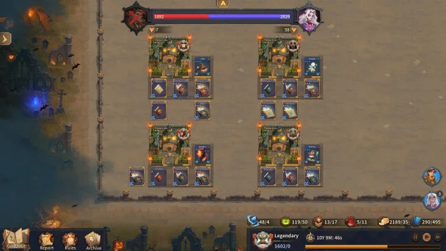 Capture d'écran du gameplay de l'Arcana Academy