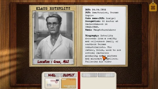 Captura de tela do jogo Ashland Dossiê