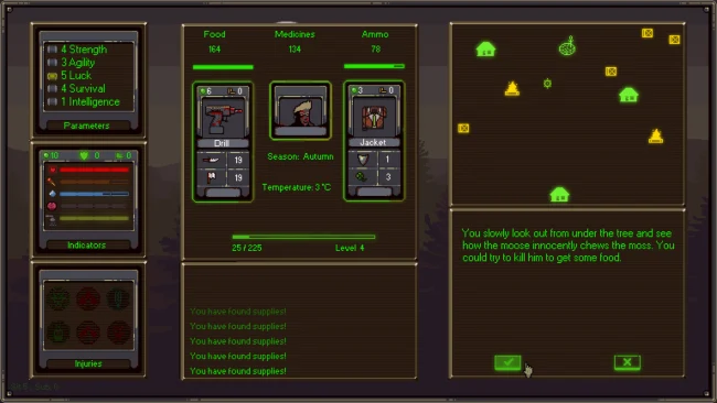 Capture d'écran du jeu de cartes atomiques