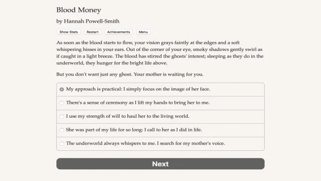 Captura de tela do PC Blood Money