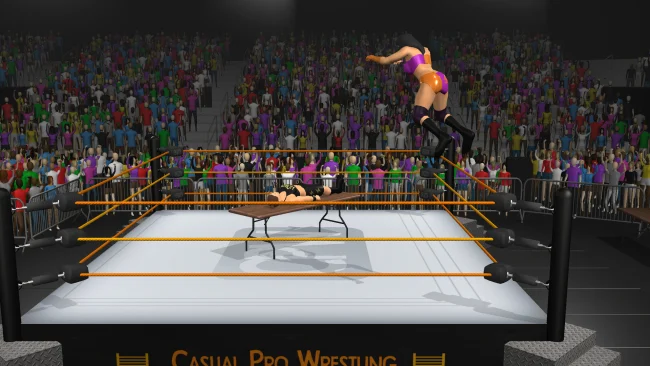 Captura de pantalla del juego casual de lucha libre profesional