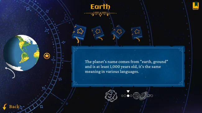 Captura de pantalla del juego Cat's Cosmic Atlas